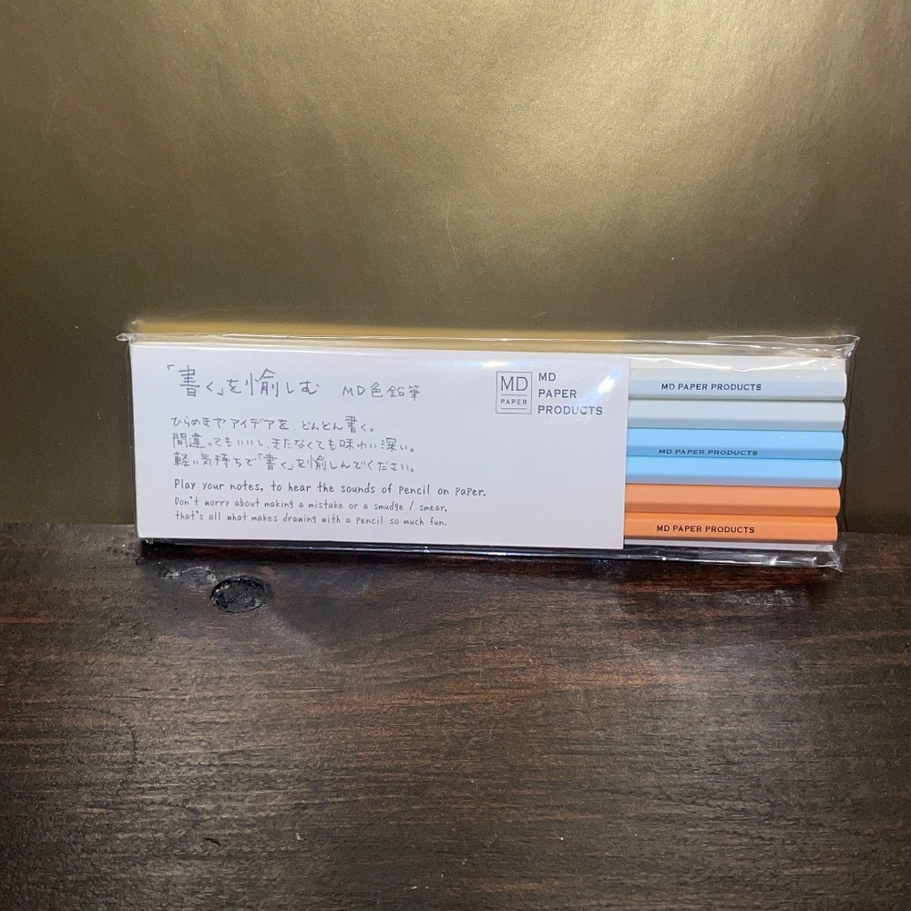 6 DESIGNPHIL MIDORI MD Colored Pencils 35323006 Gray Orange Light Blue‎